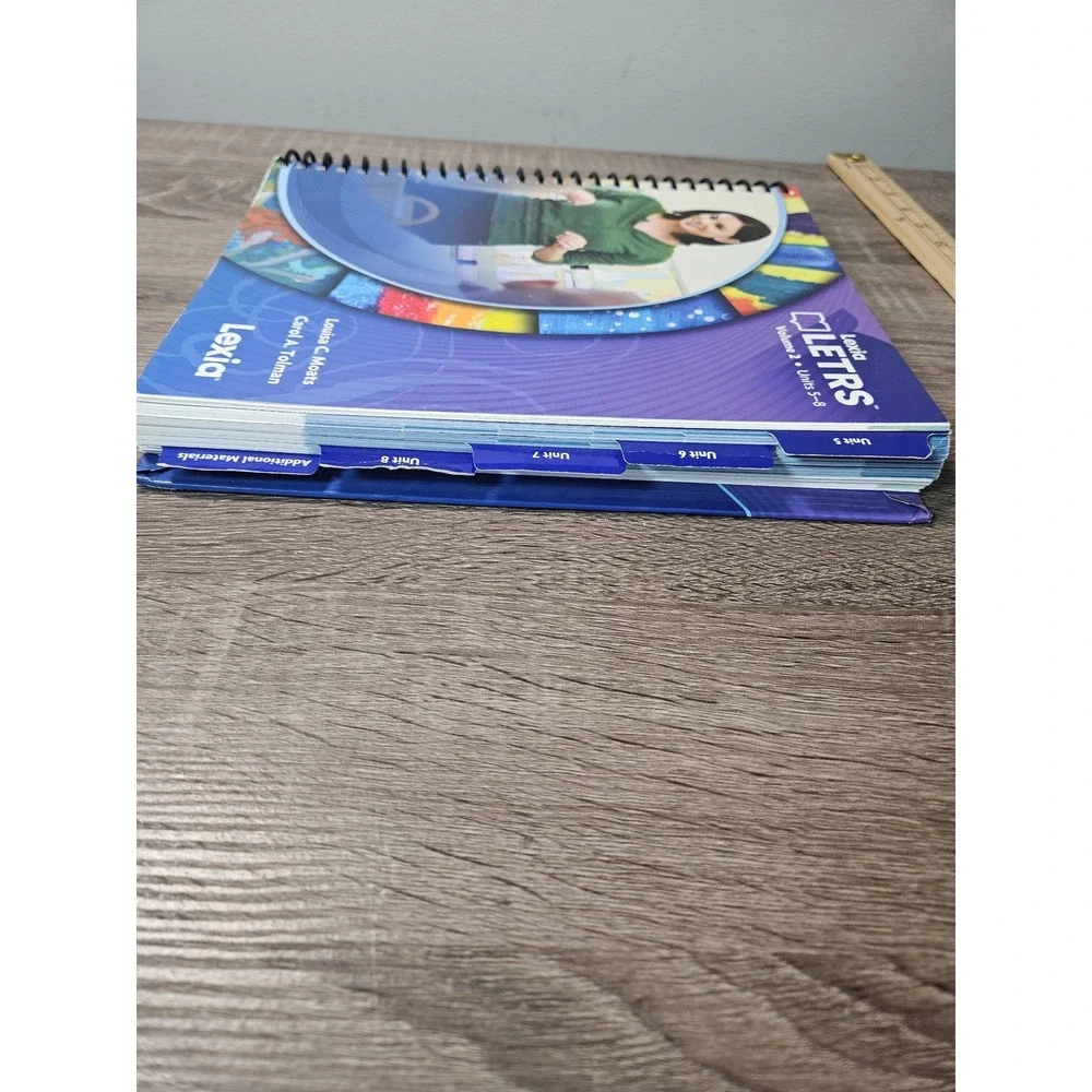 Lexia LETRS Vols 1 & 2, Units 1-4 & 5-8 Spiral Moats Tolman Reading